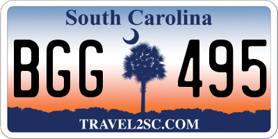 SC license plate BGG495