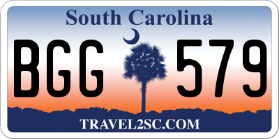 SC license plate BGG579