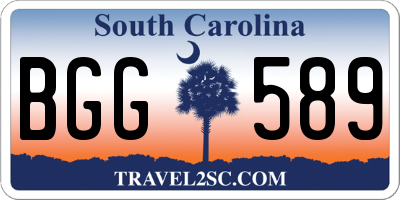 SC license plate BGG589