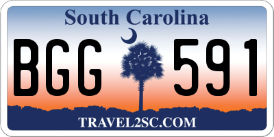 SC license plate BGG591