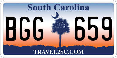SC license plate BGG659