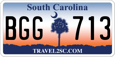 SC license plate BGG713