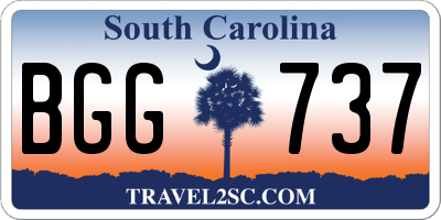 SC license plate BGG737