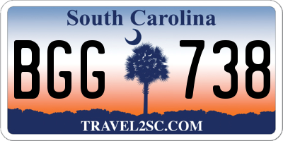 SC license plate BGG738
