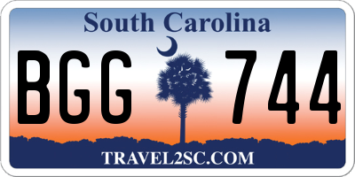 SC license plate BGG744