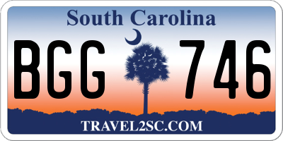 SC license plate BGG746