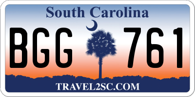 SC license plate BGG761