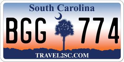 SC license plate BGG774