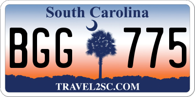 SC license plate BGG775