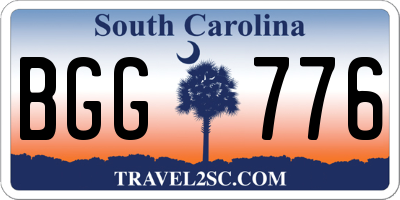 SC license plate BGG776