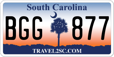 SC license plate BGG877