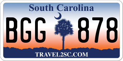 SC license plate BGG878
