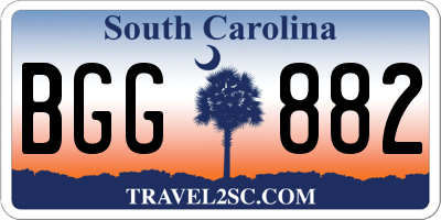 SC license plate BGG882
