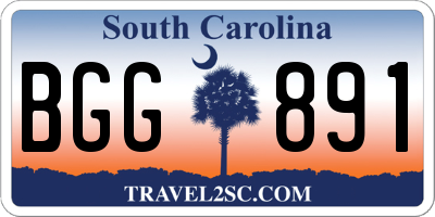 SC license plate BGG891