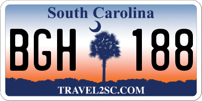 SC license plate BGH188