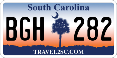 SC license plate BGH282