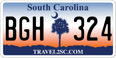 SC license plate BGH324