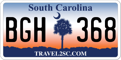 SC license plate BGH368