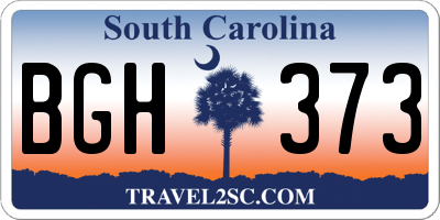 SC license plate BGH373