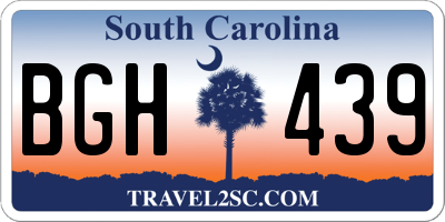 SC license plate BGH439