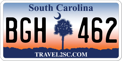 SC license plate BGH462