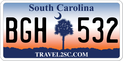 SC license plate BGH532