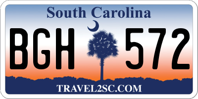 SC license plate BGH572