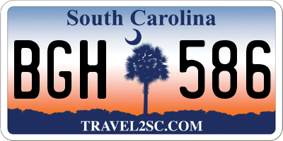 SC license plate BGH586
