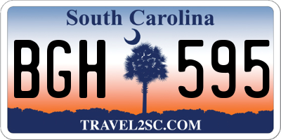 SC license plate BGH595