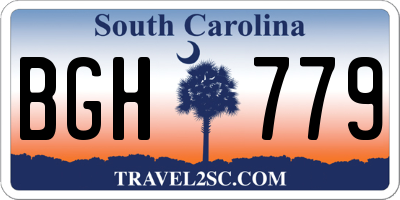 SC license plate BGH779