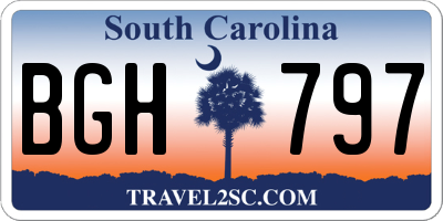 SC license plate BGH797
