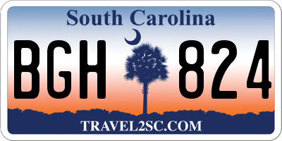 SC license plate BGH824