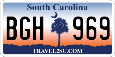 SC license plate BGH969