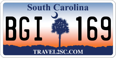 SC license plate BGI169