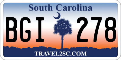 SC license plate BGI278