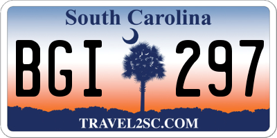 SC license plate BGI297