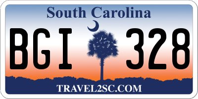 SC license plate BGI328