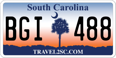 SC license plate BGI488
