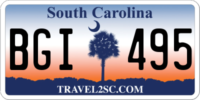 SC license plate BGI495