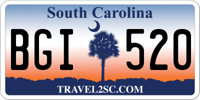 SC license plate BGI520