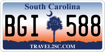 SC license plate BGI588