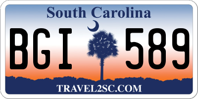SC license plate BGI589