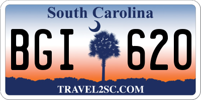 SC license plate BGI620