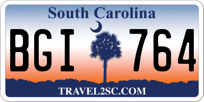 SC license plate BGI764