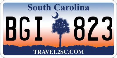 SC license plate BGI823