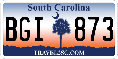 SC license plate BGI873