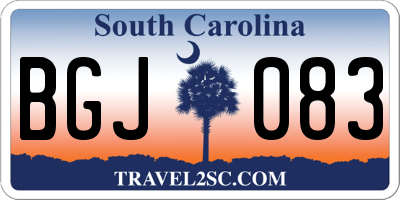 SC license plate BGJ083