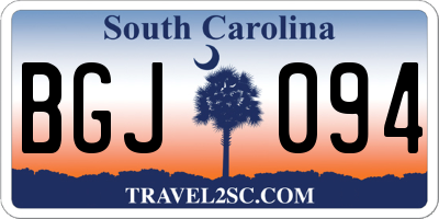 SC license plate BGJ094