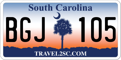 SC license plate BGJ105