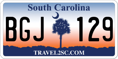 SC license plate BGJ129